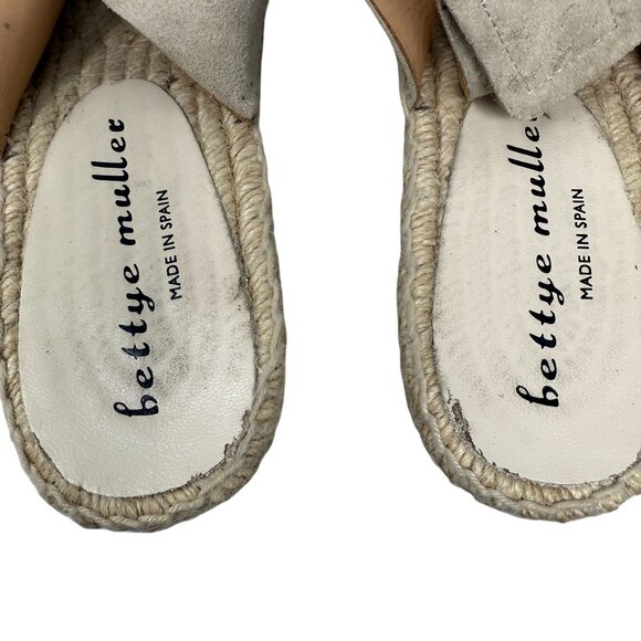 Bettye Muller Beige Suede Espadrille Wedge Sandals strappy Size 41 US 11 Shoes - Picture 4 of 10